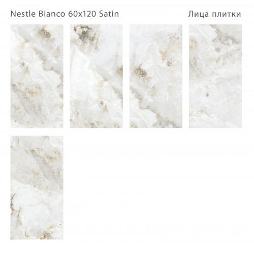 Керамогранит Staro Nestle Bianco Satin 60x120