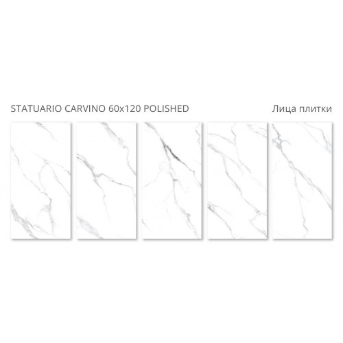 Керамогранит Staro Statuario Carvino 60x120 Matt