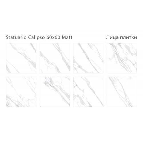 Керамогранит Staro Statuario Calipso 60x60 Matt
